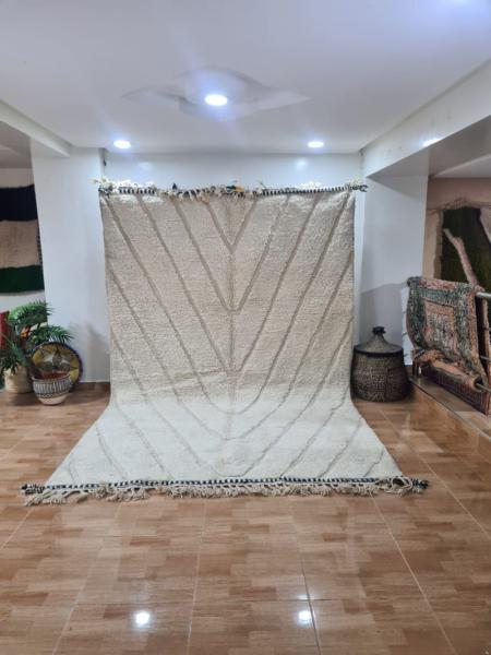 White Farim Marokkaans handgemaakt tapijt